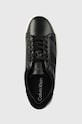 Kožne tenisice Calvin Klein CUPSOLE LACE UP HE LTH crna HW0HW02051