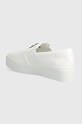 Cipők Calvin Klein bőr tornacipő FLATFORM CUP SLIP ON RE LOCK LTH HW0HW02057 fehér