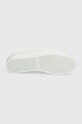 Calvin Klein bőr tornacipő FLATFORM CUP SLIP ON RE LOCK LTH HW0HW02057 fehér