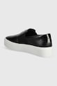 Boty Kožené tenisky Calvin Klein FLATFORM CUP SLIP ON RE LOCK LTH HW0HW02057 černá