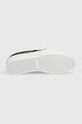 Kožené tenisky Calvin Klein FLATFORM CUP SLIP ON RE LOCK LTH HW0HW02057 černá