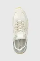 biały Calvin Klein sneakersy RUNNER LACE UP LTH/NYLON