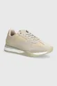 beżowy Calvin Klein sneakersy RUNNER LACE UP LTH/NYLON Damski