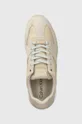 beżowy Calvin Klein sneakersy RUNNER LACE UP LTH/NYLON