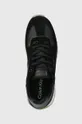 czarny Calvin Klein sneakersy RUNNER LACE UP LTH/NYLON