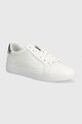 Calvin Klein sneakersy skórzane VULCANIZED LACE UP LTH syntetyczny biały HW0HW02134