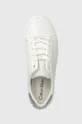biały Calvin Klein sneakersy skórzane VULCANIZED LACE UP LTH