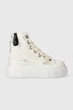 Високи кецове Inuikii Matilda Canvas High 23 гладка кожа бял 30103.024.White