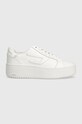 Diesel sneakersy skórzane S-Athene Bold X platforma biały Y03066.PR516.T1003