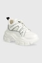 Miss Sixty sneakers QJ8560 SHOES pelle fiore bianco 6L1QJ8560000