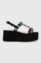 crna Sandale od brušene kože Kurt Geiger London Octavia Platform Ženski