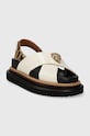 Kurt Geiger London bőr szandál Orson Cross Strap Sandal 9992241109.BONE fehér SS24