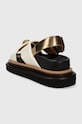 Cipők Kurt Geiger London bőr szandál Orson Cross Strap Sandal 9992241109.BONE fehér
