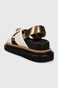 Încălțăminte Kurt Geiger London sandale de piele Orson Cross Strap Sandal 9992241109.BONE alb