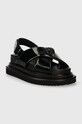 Kurt Geiger London sandale de piele Orson Cross Strap Sandal 2028900309.BLACK negru SS24