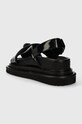 Încălțăminte Kurt Geiger London sandale de piele Orson Cross Strap Sandal 2028900309.BLACK negru