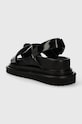 Boty Kožené sandály Kurt Geiger London Orson Cross Strap Sandal 2028900309.BLACK černá