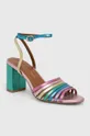 multicolore Kurt Geiger London sandali in pelle Pierra Block Sandal Donna