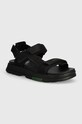 Lacoste szandál Suruga Premium Textile Sandals platform fekete 47CFA0015