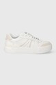 Шкіряні кросівки Lacoste L002 Evo Logo Tongue Leather замша білий 47SFA0055
