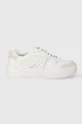 bianco Lacoste sneakers in pelle L002 Evo Logo Tongue Leather Donna
