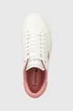 λευκό Δερμάτινα αθλητικά παπούτσια Lacoste Powercourt Leather