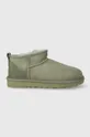 green UGG suede snow boots Classic Ultra Mini Women’s