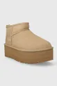 UGG suede snow boots Classic Ultra Mini Platform beige
