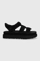 Sandale od brušene kože UGG Goldenstar Strap ostalo crna 1137890.BLK