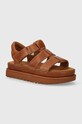 UGG sandały skórzane Goldenstar Strap pozostałe brązowy 1154650.TAN