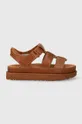 UGG sandali in pelle Goldenstar Strap marrone