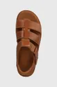 коричневий Шкіряні сандалі UGG Goldenstar Strap