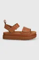 UGG leather sandals Goldenstar brown