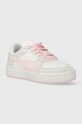 Puma sneakersy skórzane CA Pro Queen of3s Wns skóra zamszowa biały 395882