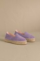Manebi espadrile din piele intoarsa Hamptons Double Sole Espadrilles piele întoarsă violet R.6.3.D0