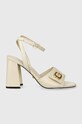 Guess sandale de piele KERNARA gros bej FLJKRN.LEA03.CREAM