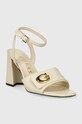 Guess sandale de piele KERNARA FLJKRN.LEA03.CREAM bej SS24