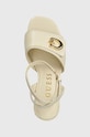 Guess sandale de piele KERNARA bej FLJKRN.LEA03.CREAM