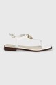 Δερμάτινα σανδάλια Guess MIRY FLJMIR.LEA03.WHITE λευκό SS24