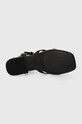 Guess sandały skórzane TAMPER FLJTAM.LEA03.BLACK czarny