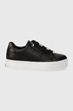 Guess sneakersy GIELLA imitacja skóry licowej czarny FLJGIE.ELE12.BLACK
