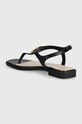 Boty Kožené sandály Guess MIRY FLJMIR.LEA03.BLACK černá