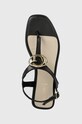 Kožené sandály Guess MIRY černá FLJMIR.LEA03.BLACK