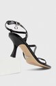 Παπούτσια Δερμάτινα σανδάλια Guess RIMILLA RIMILLA FLJRIM.PAT03.BLACK μαύρο