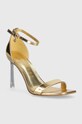 Guess sandale de piele SHYLIE subțire aur FLJSHY.LEM03.GOLD