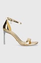 Guess sandały skórzane SHYLIE FLJSHY.LEM03.GOLD złoty SS24