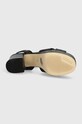Guess sandały skórzane SHANNY FLJSNN.LEA03.BLACK czarny