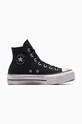 Converse scarpe da ginnastica Chuck Taylor All Star Lift platform nero A06450C