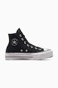Converse sportcipő Chuck Taylor All Star Lift platformos fekete A06450C