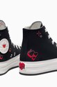 Обувь Кеды Converse Chuck Taylor All Star EVA Lift Platform Y2K Heart A09121C чёрный